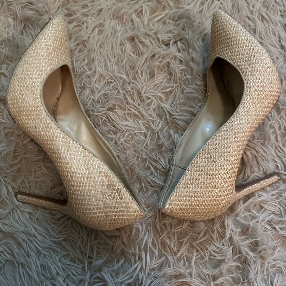 Jessica Simpson Haneh raffia heels 9.5